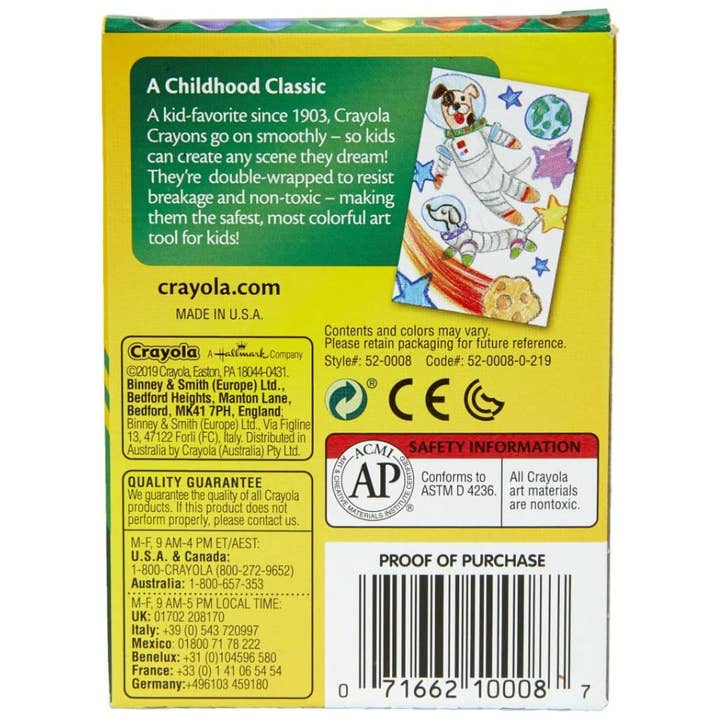 First Choice Buying - Wholesale Crayons - Crayola Crayons, Tuck Box, 8 Count