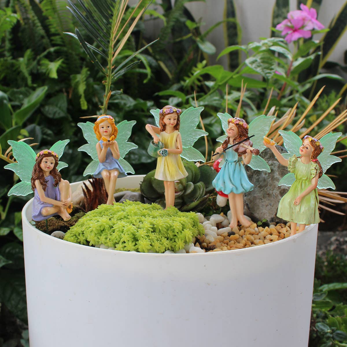 Vagabond Vintage – wholesale Decorative figurine – Miniature Fairy Garden Figurines Set0