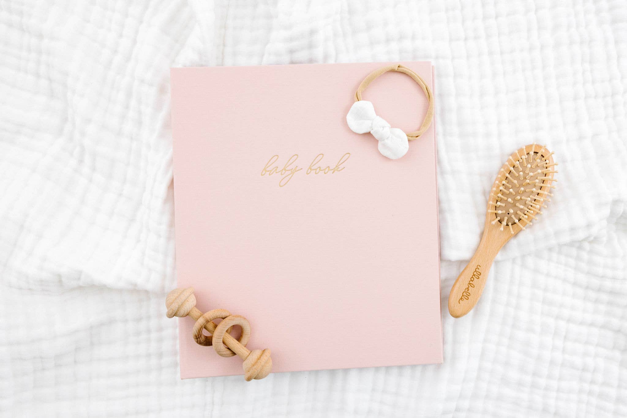 Blush Pink Baby Book - Memory book + keepsake box (Blush) for wholesale on Faire9