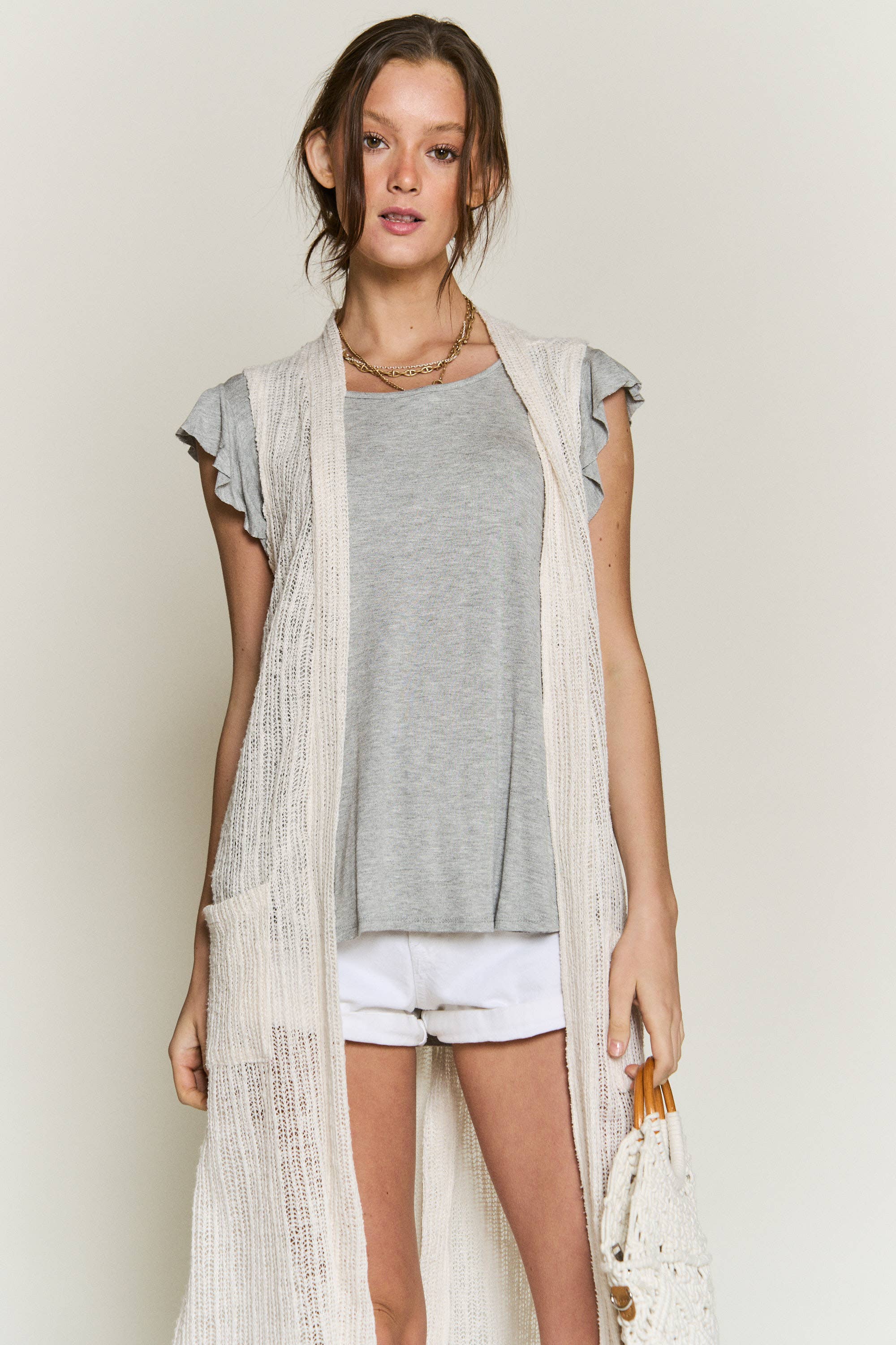 JADE BY JANE - Wholesale Cardigan - Dames - PLUS SIZE Gebreid sweatervest zonder mouwen12