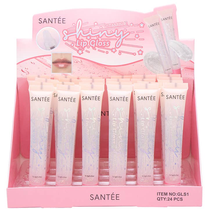 SANTEE GLOSS À LÈVRES BRILLANT 24 UNITÉS, GLS 1 pour la vente par JOIA ACCESSORIES