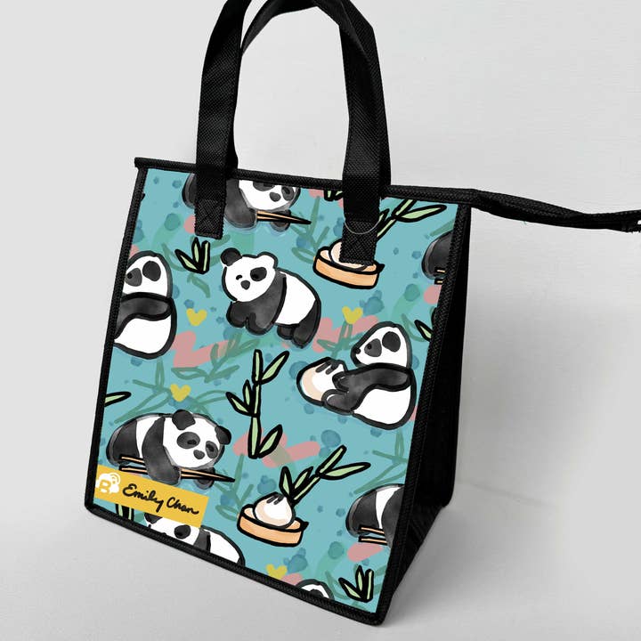 Panda Aluminum Cooler Bag for wholesale by Brightspot Design