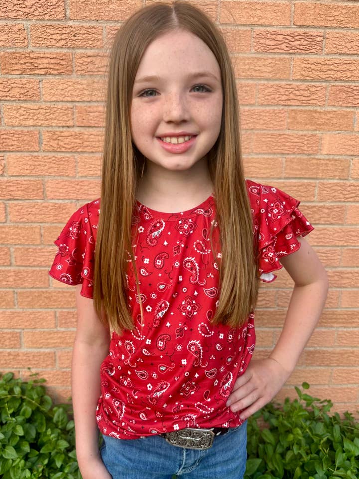 Bandana Babe Kids Top for wholesale by Sterling Kreek