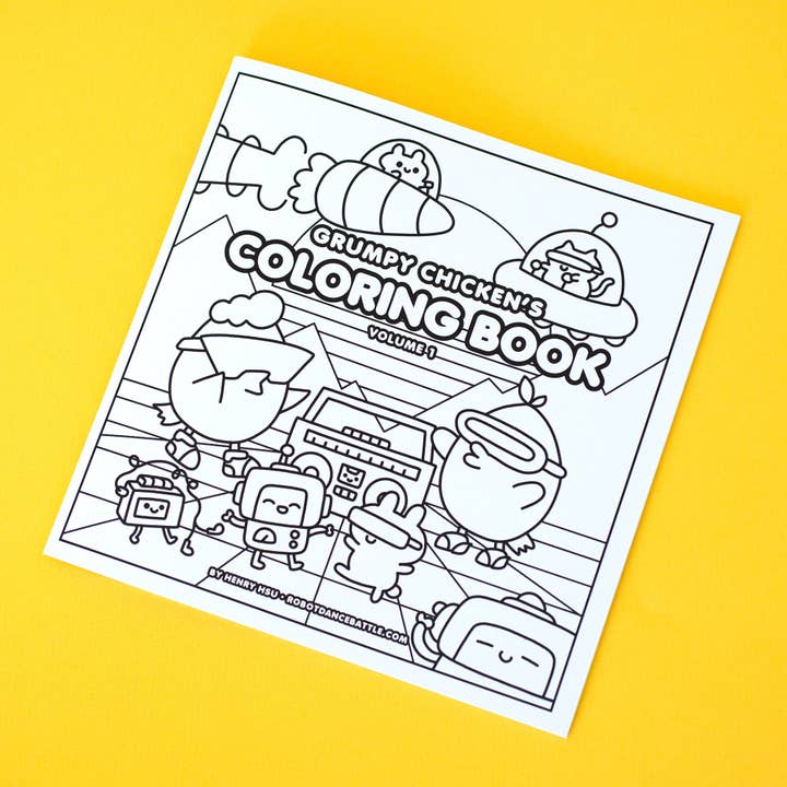 Grumpy Chicken's Coloring Book Vol. 1 for wholesale by Robot Dance Battle