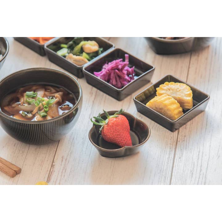 Yamani - Wholesale Bowl - Asumi 8cm Flower-Shaped Small Bowl - Navy6