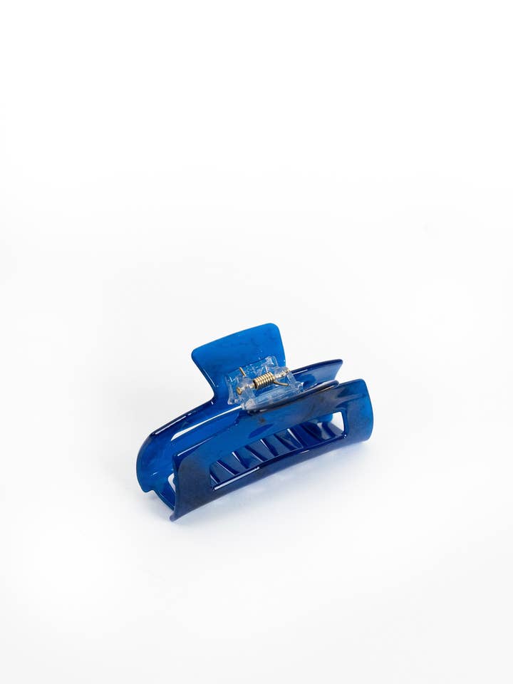 Square Hair Claw in Navy for wholesale by My Accessories London