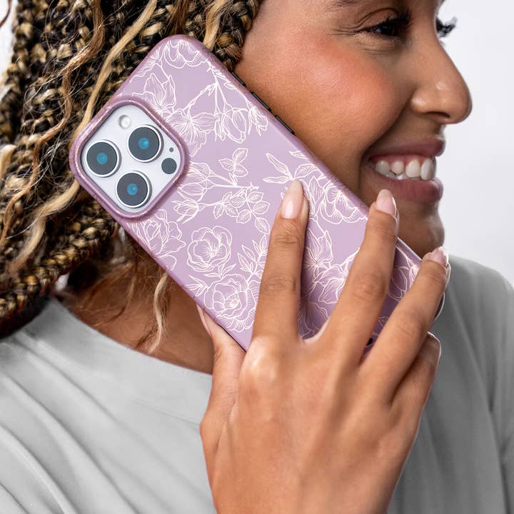 VELVET CAVIAR - Wholesale Phone Case - Women's - iPhone 15 Pro Max MagSafe Case - Dusty Rose Chrome Floral2