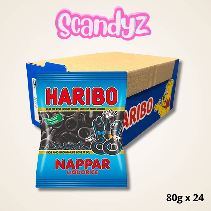 Haribo Salty Licorice Rings 80g for wholesale by Scandyz