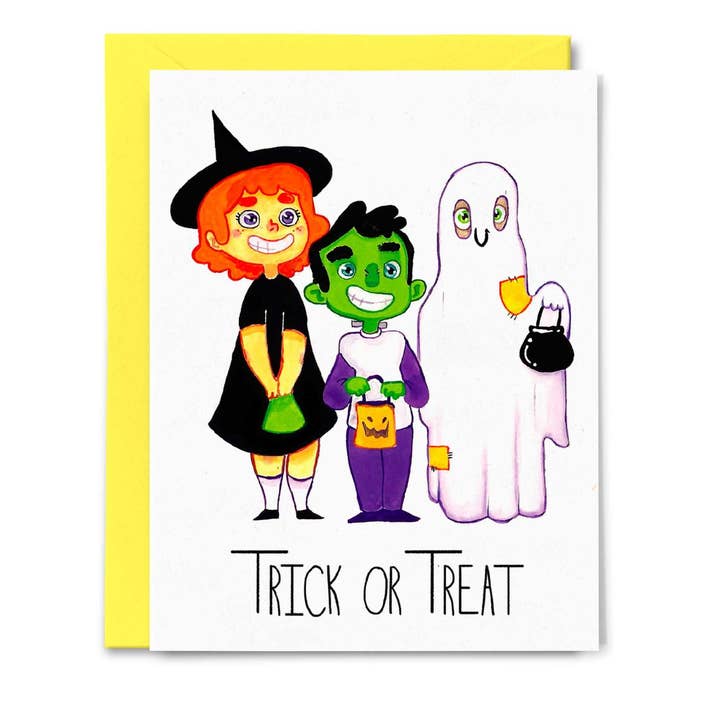 Trick-Or-Treat Card - Leannimator series for wholesale by Apricity Press