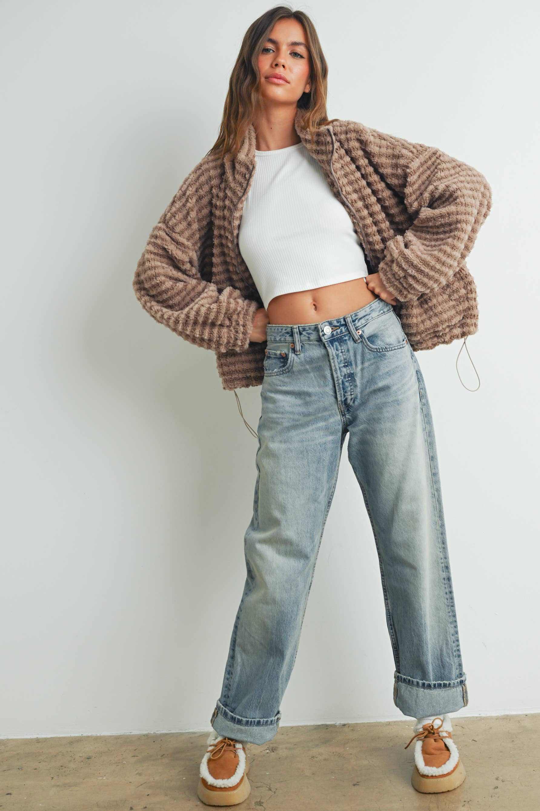 BUTTERMELON – Engroshandel Puffer jacket - Dame – Vatteret jakke med krave - BMJ74974