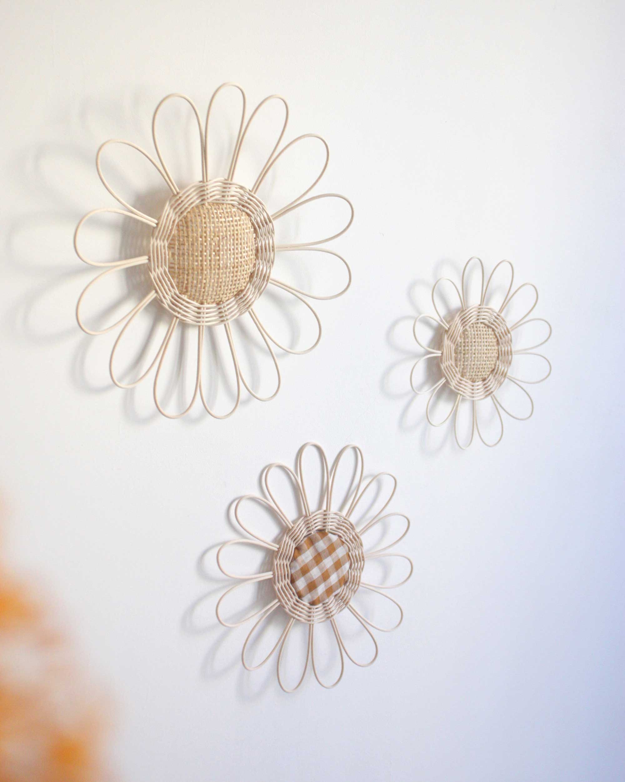 ateliersolelh - Vendita all'ingrosso Decorazione da parete 3D - Margherita in rattan e paglia di Vienna2
