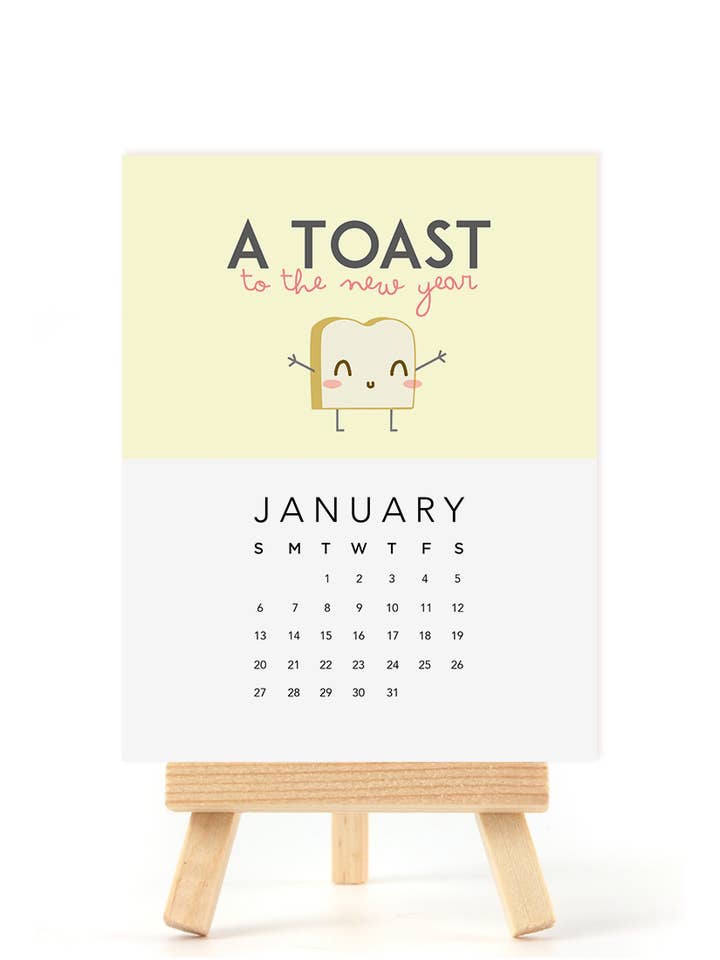 Calendário de Secretária Puntastic 2026 com Cavalete por atacado de IMPAPER