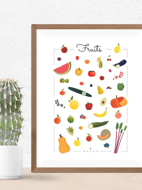 Poster „Früchte“ für den Großhandel von BEEZH