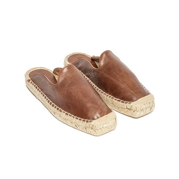 Niu Blau Leather Slingback Espadrilles for wholesale by Ibiza's Heritage