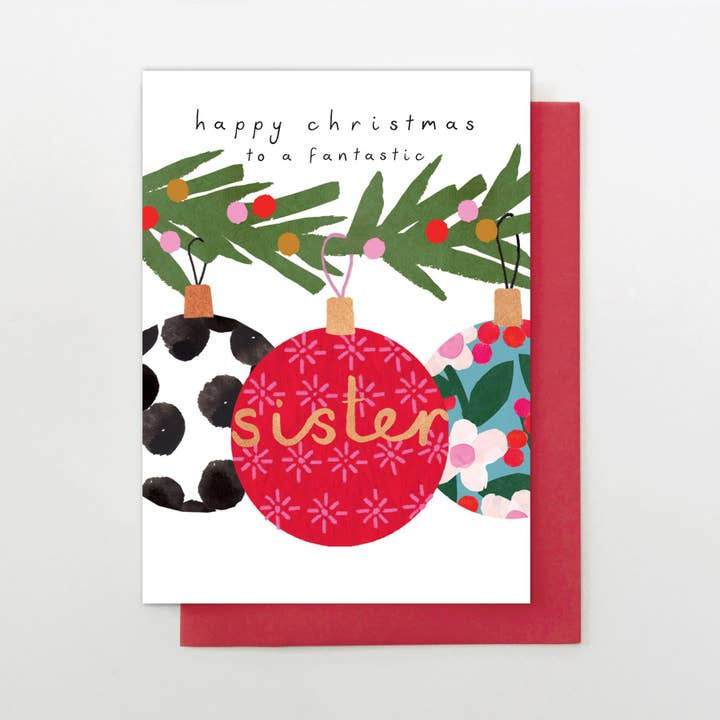 MIM33 - Happy Christmas to a Fantastic Sister for wholesale by Stop the Clock Design