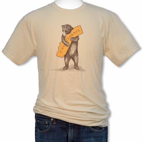 SF Mercantile - Wholesale Screen Printed T-Shirt - Men's - CA Bear Hug Men's Tee, Natural0