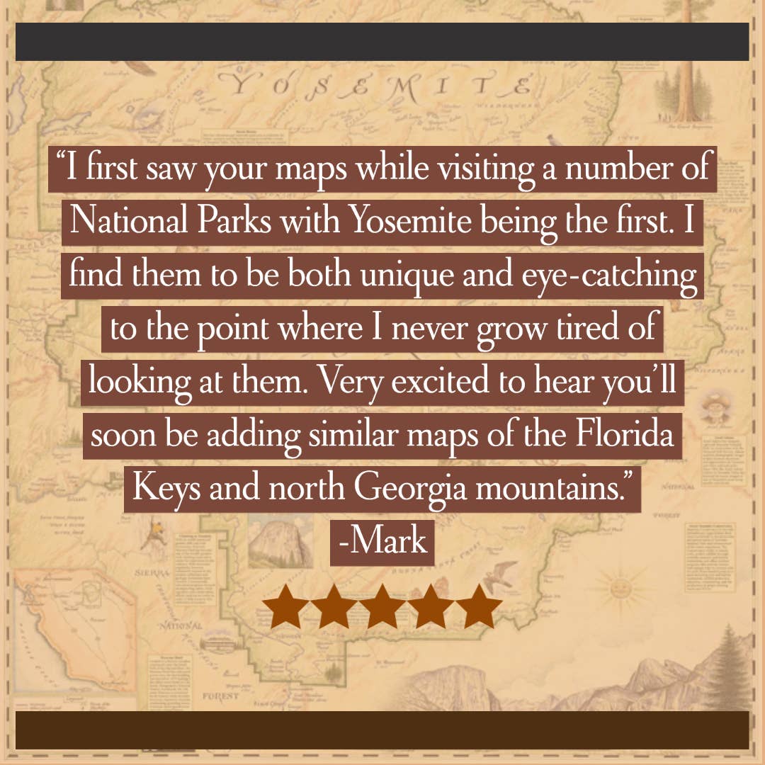XPLORER MAPS – wholesale Coffee mug – Yosemite National Park Map Mug – 16 oz Ceramic | Xplorer Maps Artwork3