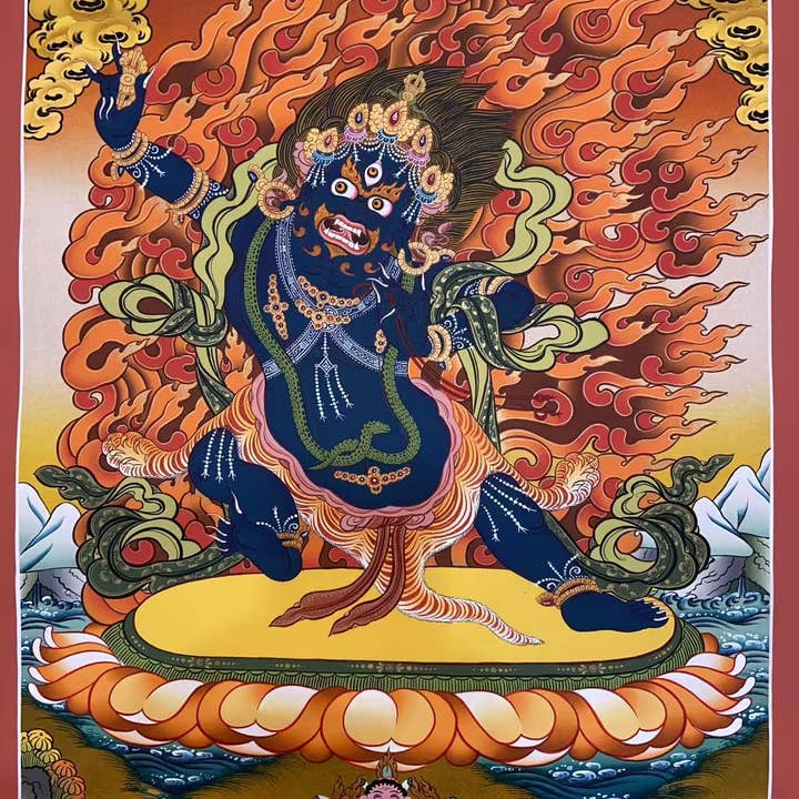Vajrapani Meesterwerk Thangka voor wholesale door Art Of Tibet