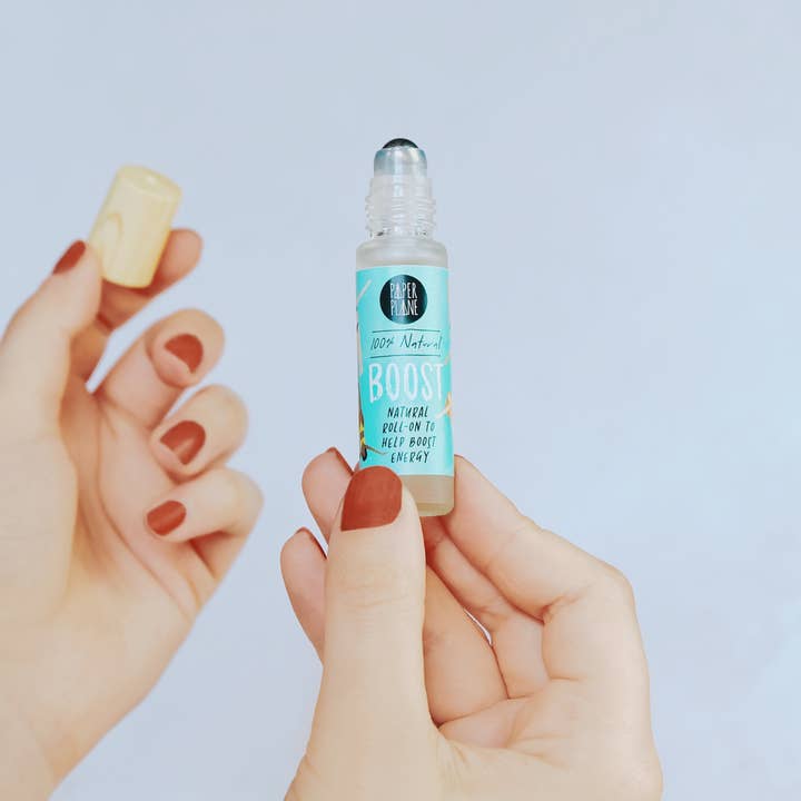 Paper Plane - Vente Roll-on aux huiles essentielles - Roll-on naturel Boost pour points de pulsation2