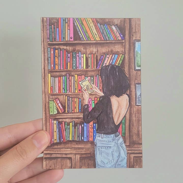 Magnet Watercolor Bookcase for wholesale by Art Ville Creations