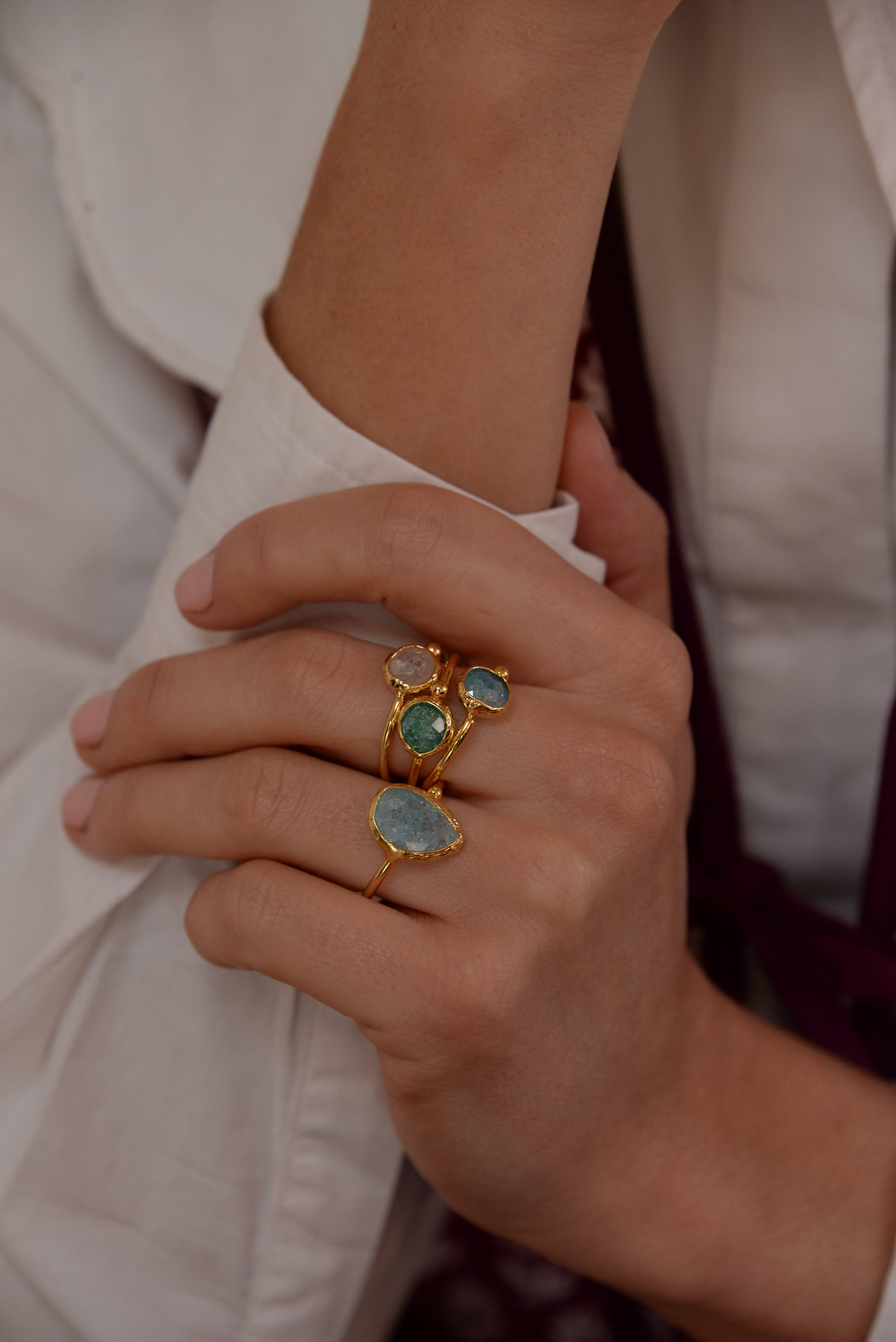 My Doris – wholesale Cocktail/statement ring – CIRCLE & TEARDROP RINGS: PACK OF 102