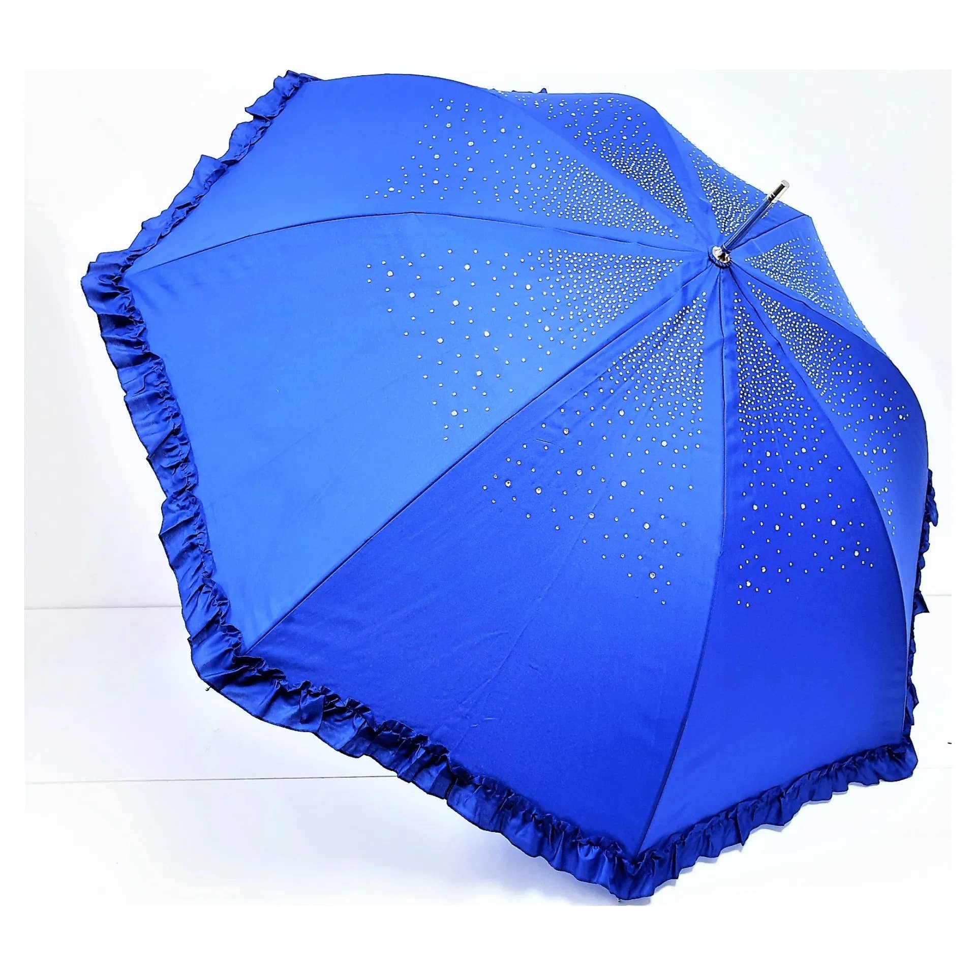 Superbia – Großhandel Regenschirm – Damen – Superbia Langschirm mit funkelnden Diamanten und Rüschen für Party und Events0