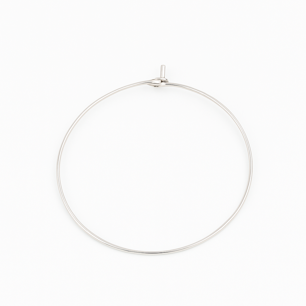 Matcha Paris – Engroshandel Armbånd – Créole 40mm sølv (sælges enkeltvis)0