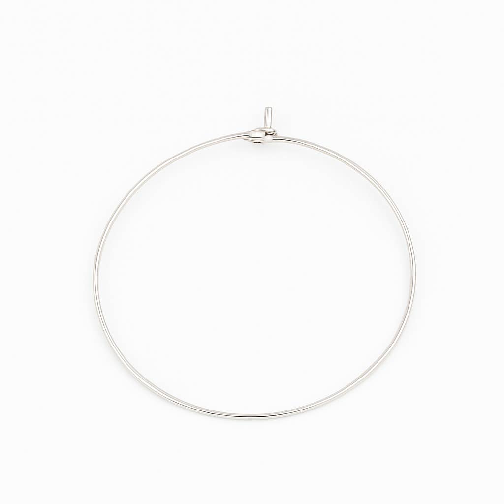 Matcha Paris - Vendita all'ingrosso Bracciale a polsino - Créole 40mm argento (venduta singolarmente)