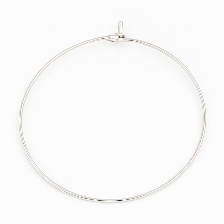 Matcha Paris - Vendita all'ingrosso Bracciale a polsino - Créole 40mm argento (venduta singolarmente)0