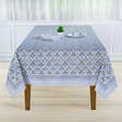 Fabricrush - Wholesale Tablecloth - New Light Steel Blue Hand Block Print Cotton Tablecloth 1