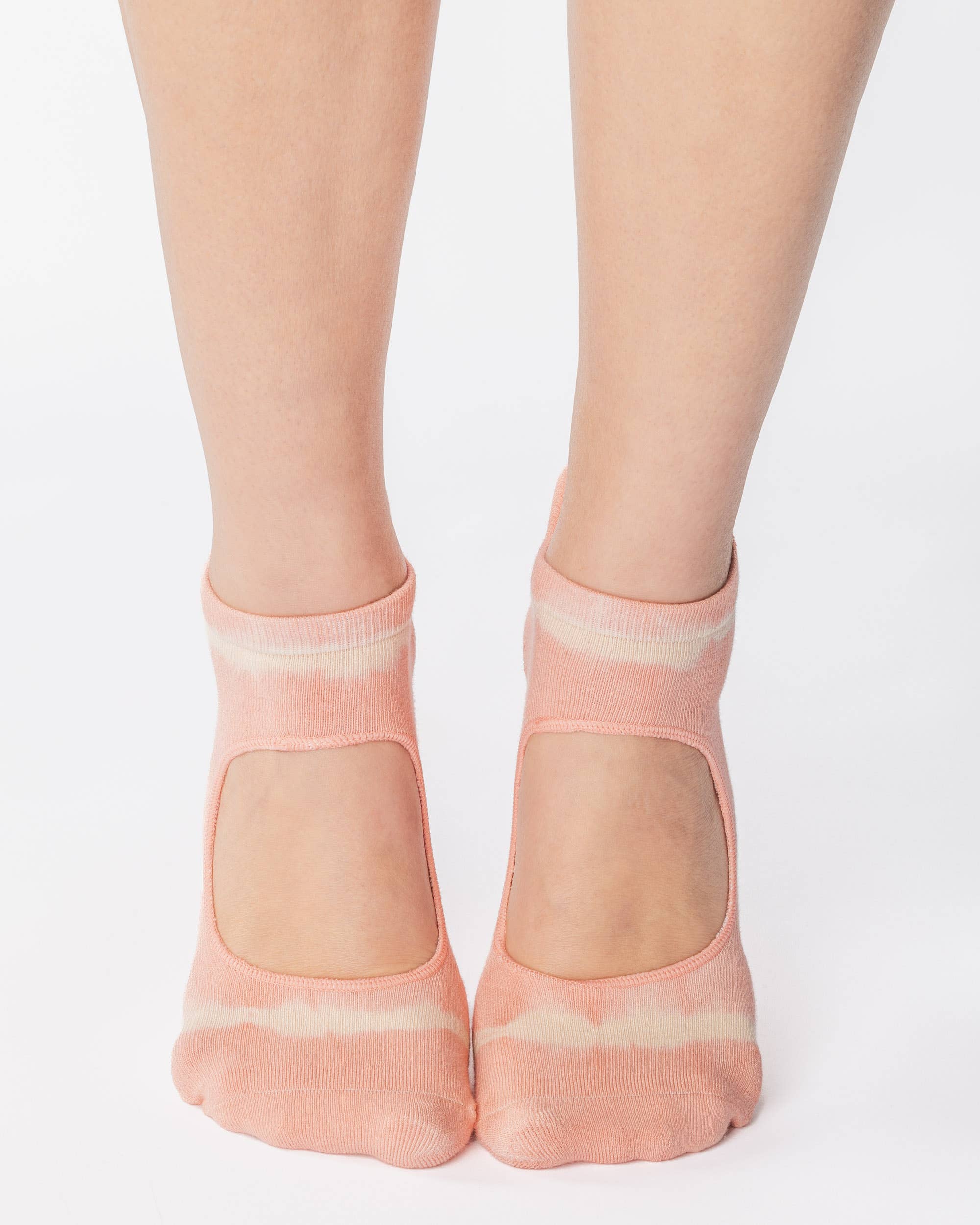 Pointe Studio - Wholesale Socks - Women's - Women's Shibori Strap Grip Sock– No Slip Cotton Blend for Pilates & Barre2