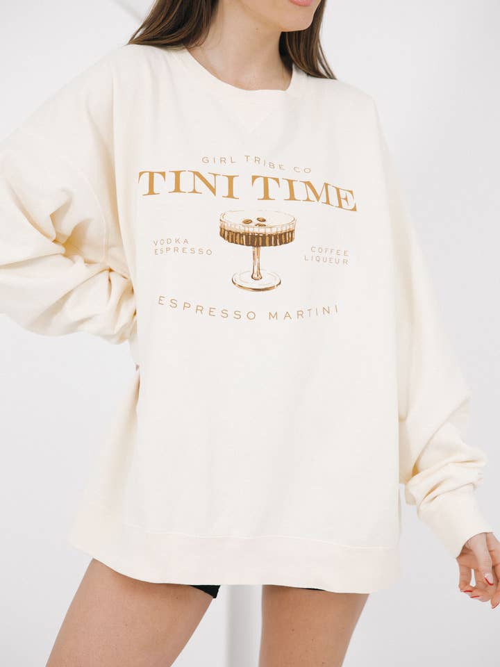 Camisola Tini Time em Marfim por atacado de Girl Tribe Co