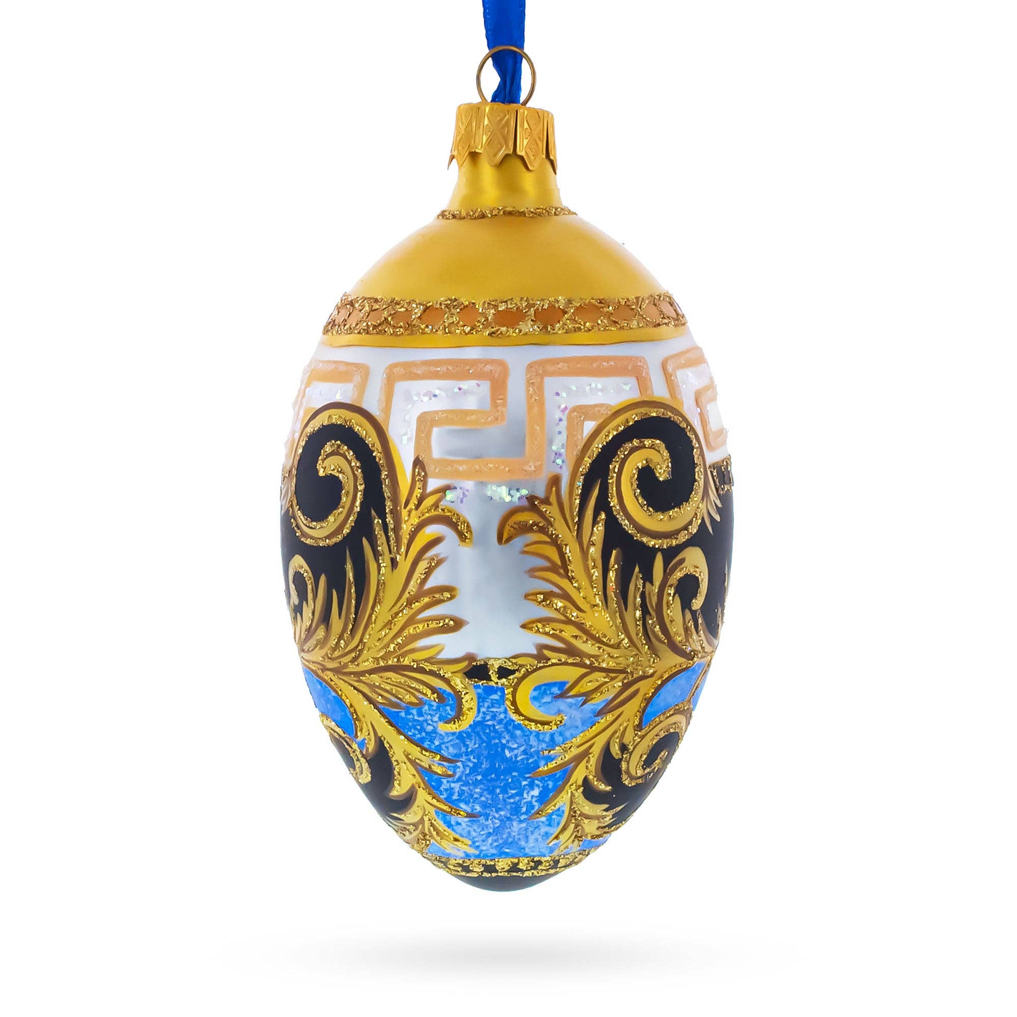 BestPysanky - Wholesale Ornament - Italian Designer Fine Medallion Glass Egg Christmas Ornament1