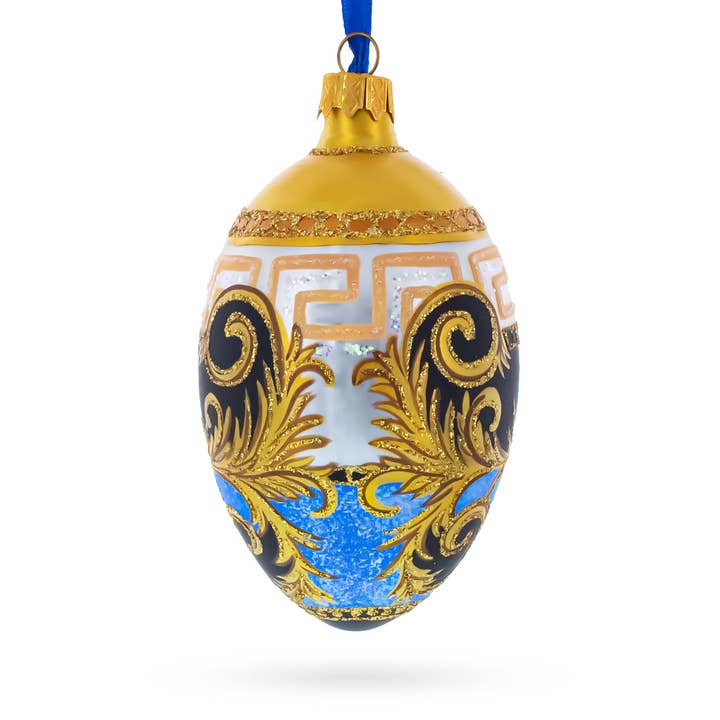BestPysanky - Wholesale Ornament - Italian Designer Fine Medallion Glass Egg Christmas Ornament1