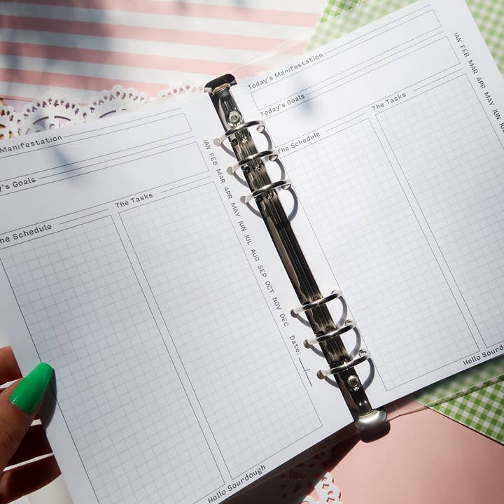 Printed A5 Daily Planner Insert, Daily Planner, Daily To Do for wholesale by Hello Sourdough