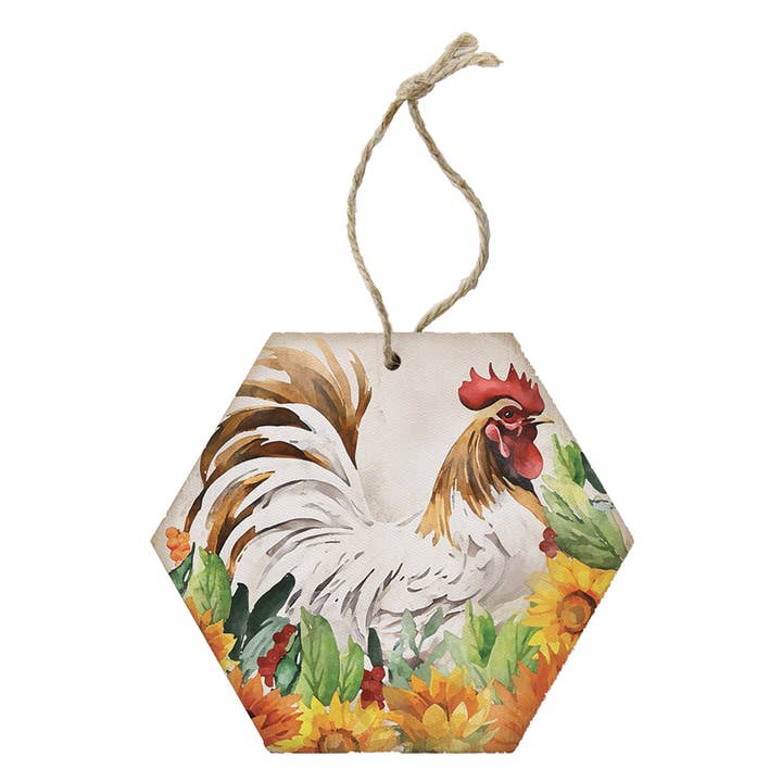 Zonnebloem Haan - Honingraat Ornamenten voor wholesale door Sincere Surroundings