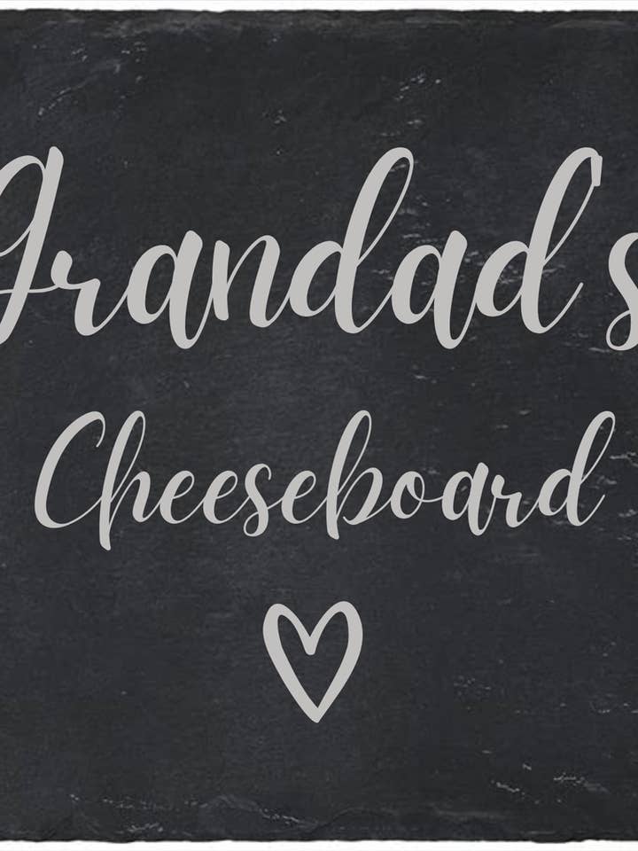 Second Ave Grandad's Cheeseboard Natural Rock Slate Rectangle Birthday Xmas Father's Day Gift for wholesale by Second Ave Gift Company