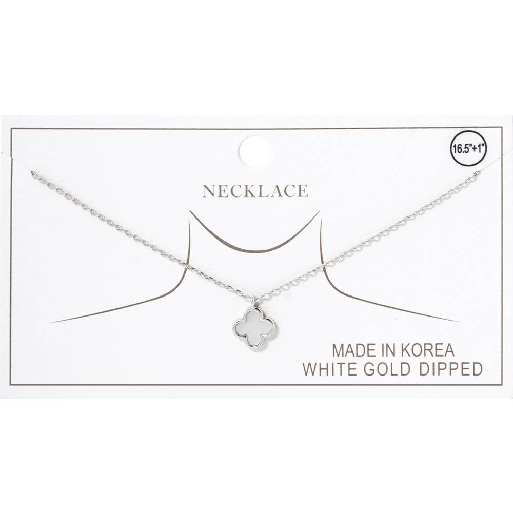 Sensibling Corp. - Wholesale Pendant/Charm Necklace - Gold Dipped Quatrefoil Pendant Necklace11