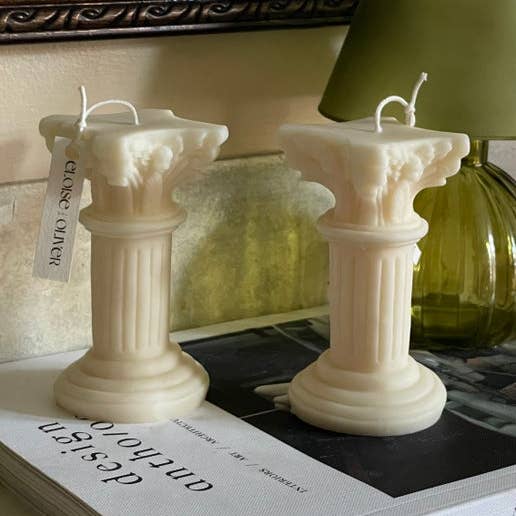 Eloise and Oliver - Wholesale Novelty Candle - Roman Pillar Candle2