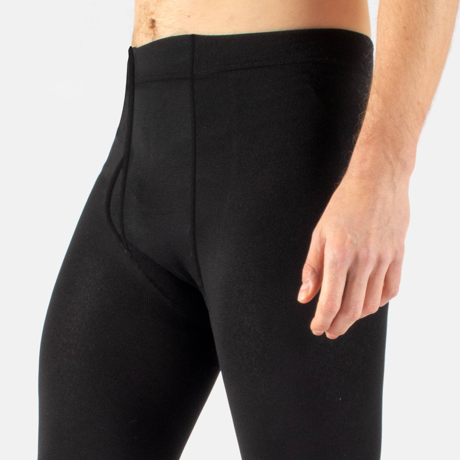Black Men Thermal  Leggings with Fleece , 300 den for wholesale on Faire1