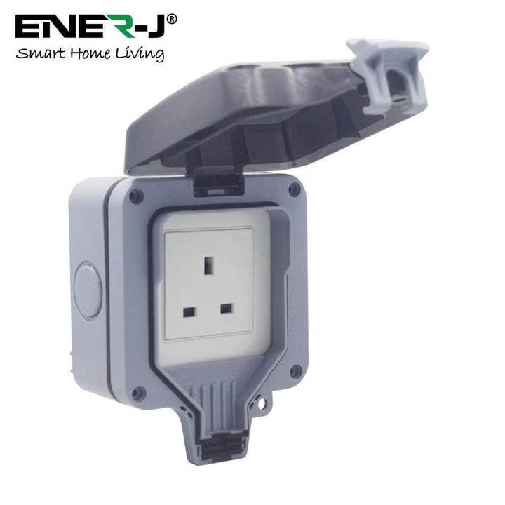 ENER-J – wholesale Outdoor/lawn light – Smart 1 Gang 13a Wifi Weatherproof Outdoor Socket3
