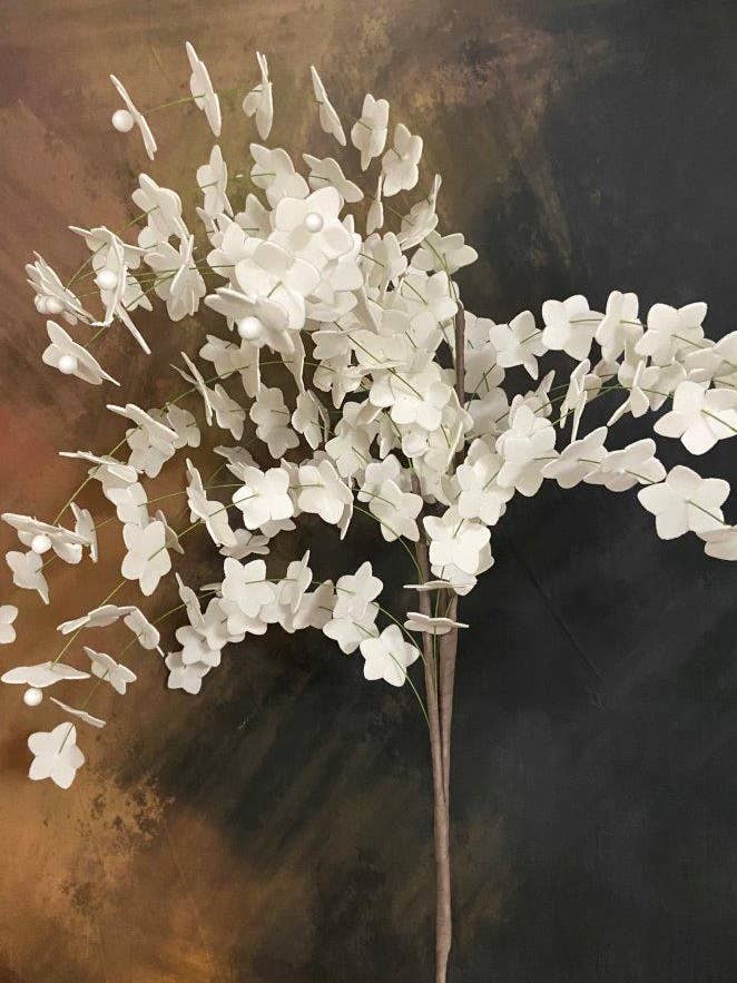 FLEUR DE MOUSSE BLANCHE pour la vente par The Light Garden Collection