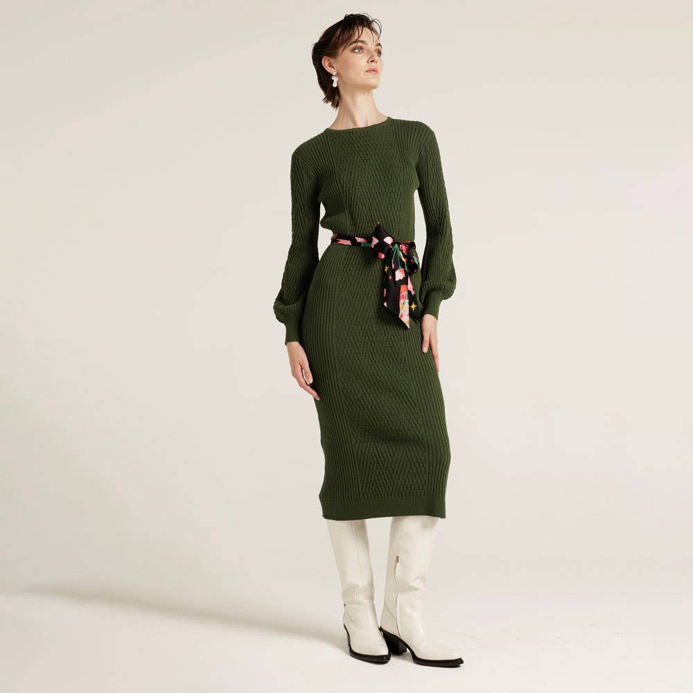 Love, Bonfire the Label - Wholesale Dress - Women's - Green Hills Long Sleeve Knit Dress7
