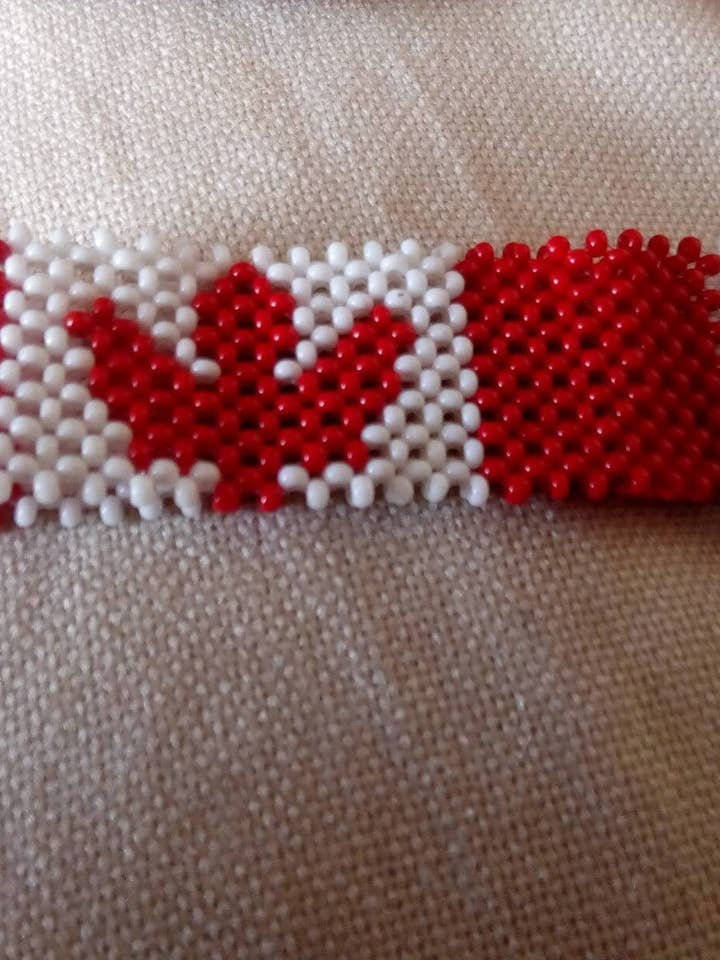 Braccialetto Artigianale Maasai con Bandiera del Canada in Perline Spedizione Gratuita per la vendita all'ingrosso da parte di Delight merchants