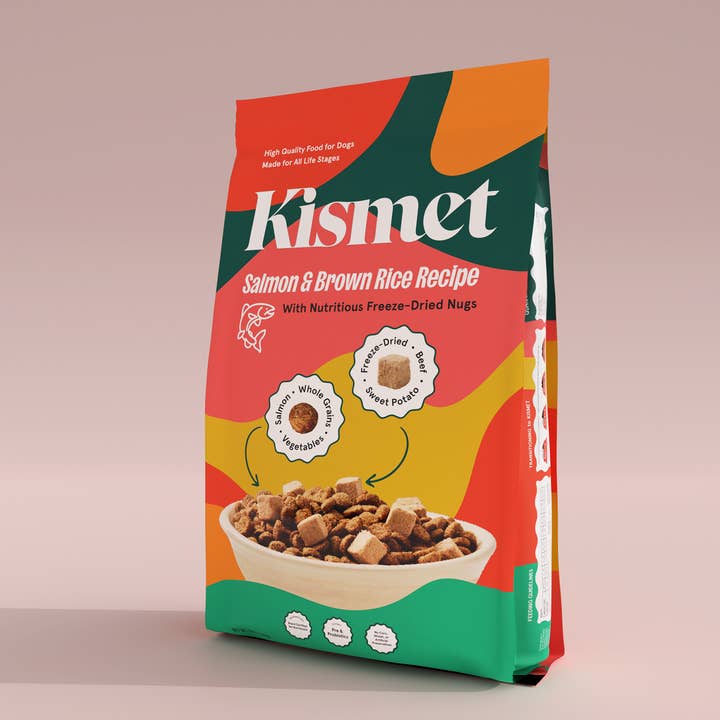 Salmon & Brown Rice Recipe With Nutritious Freeze-Dried Nugs for wholesale by Kismet