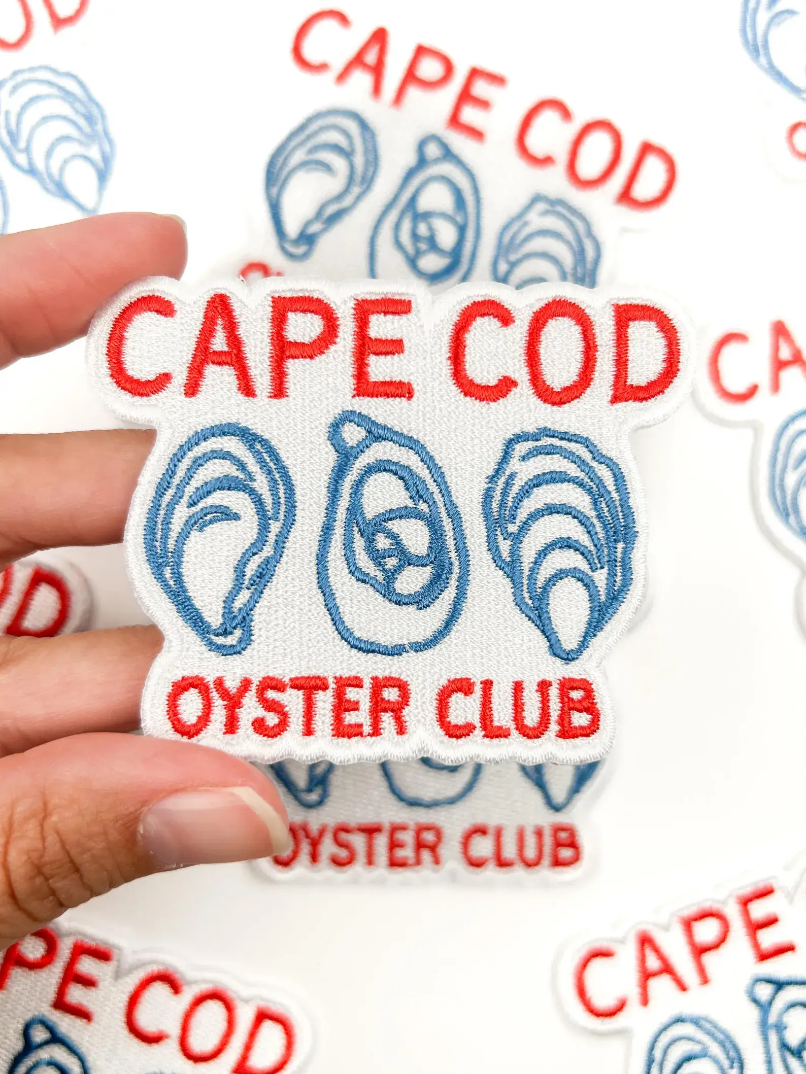 Field Trip Threads - Wholesale Patch - Cape Cod Oyster Club Patch – Coastal Embroidered Iron On 2