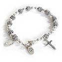 Lacy Rosary Bracelet - Silver for wholesale by EK Designs