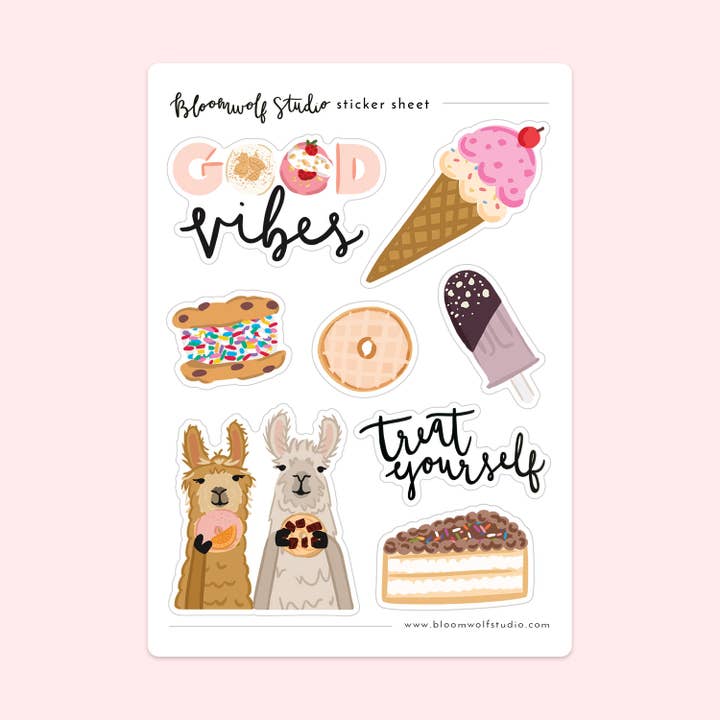 Hoja de pegatinas para dulces para venta al por mayor de Bloomwolf Studio