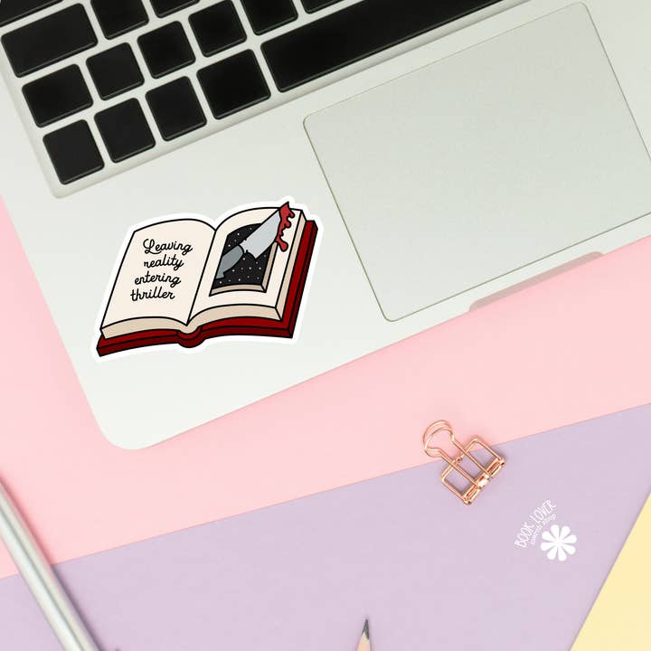 Book Lover Merch Shop - Wholesale Sticker - Leaving Reality Entering Thriller Stickers / Bookish Sticker1