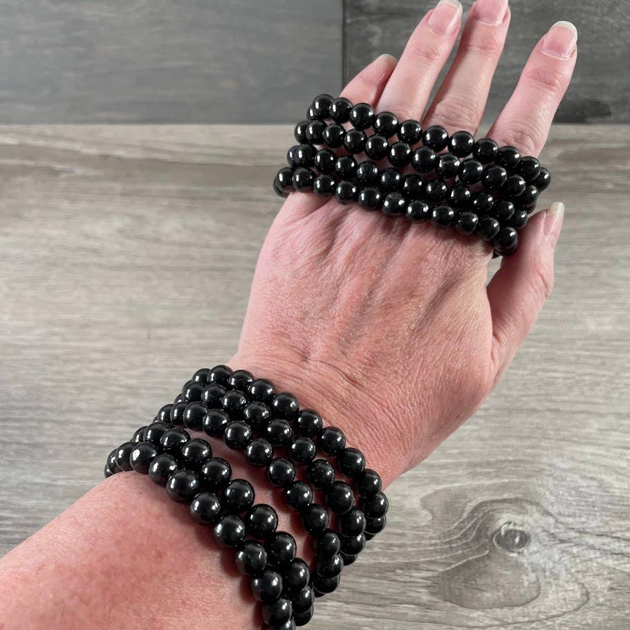 Keystone Crystals - Wholesale Beaded Bracelet - 8mm Round Gemstone Beaded Bracelets – Assorted Crystals Bulk77